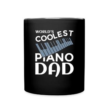 Pianist Papa - Tasse einfarbig - Schwarz - Vorne