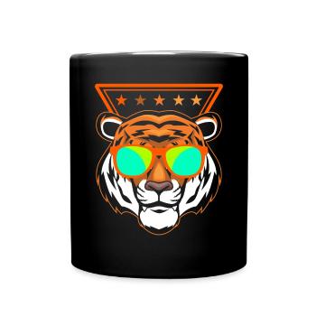 Tiger Whisperer Wildlife Animal Zoo Zookeeper - Full Colour Mug - black - Front