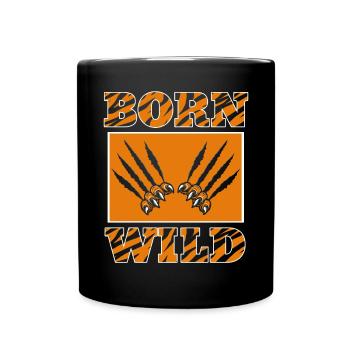 Born Wild Tiger Wildlife Animal Zoo Gardien de zoo - Mug uni - noir - Devant