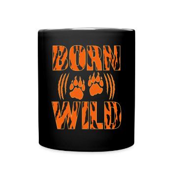 Born Wild Tiger Wildlife Animal Zoo Gardien de zoo - Mug uni - noir - Devant