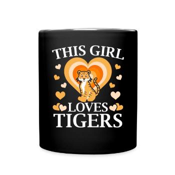 Meine Katze ist größer als Ihr Tiger - Tasse einfarbig - Schwarz - Vorne