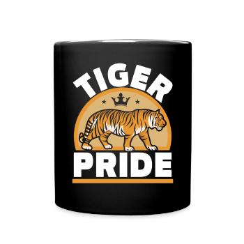 Tiger Pride Tiger Whisperer Animal Zoo Zookeeper - Full Colour Mug - black - Front