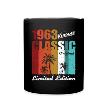 60th birthday Vintage 1963 Classic Original 1963 - Full Colour Mug - black - Front