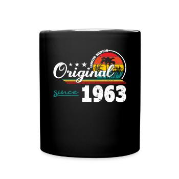 60th Birthday Vintage 1963 Original Since 1963 - Full Colour Mug - black - Front