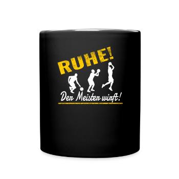 Basketball Geschenkidee Sport Design - Tasse einfarbig - Schwarz - Vorne