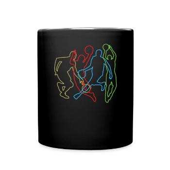 Basketball Geschenkidee Sport Design - Tasse einfarbig - Schwarz - Vorne