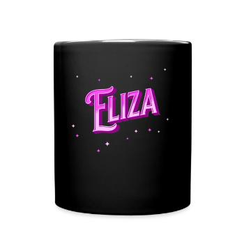 Eliza Namen personalisiert - Tasse einfarbig - Schwarz - Vorne