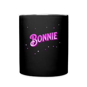 Bonnie Namen personalisiert - Tasse einfarbig - Schwarz - Vorne