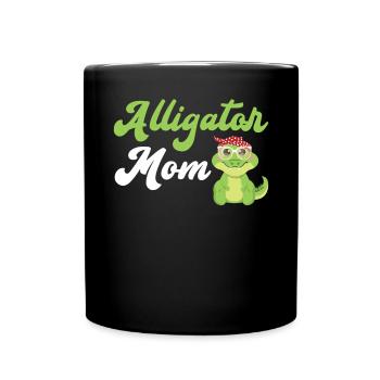 Alligator Maman Alligator Fille Zookeeper Crocodile - Mug uni - noir - Devant