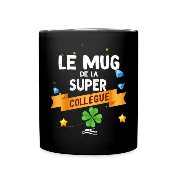 Tasse de la super collègue Femme Tasse Collègue - Mug uni - noir - Devant