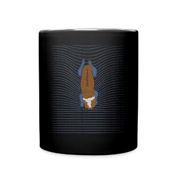French Bulldog Swimming Dog - Full Colour Mug - black - Front