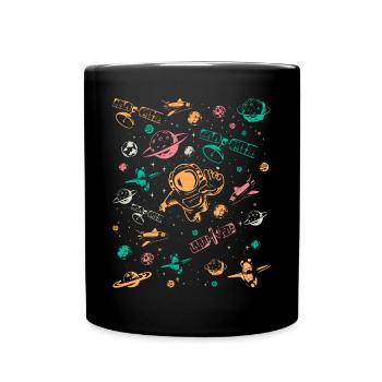 Space Travel Spaceship Aerospace Equipment Space A - Tasse einfarbig - Schwarz - Vorne
