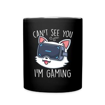 Lustige Kinder VR Gamer Geschenk Kann Sie nicht sehen Im Gaming - Tasse einfarbig - Schwarz - Vorne
