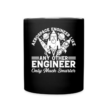 Space Rocket Aerospace Engineering Aerospace Engin - Tasse einfarbig - Schwarz - Vorne