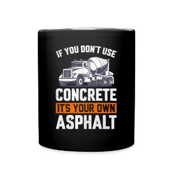 Drôle de finisseur de béton pour homme Cement Mason - Mug uni - noir - Devant
