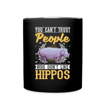 Hippo lover Hippo Hippo - Full Colour Mug - black - Front