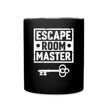 Vintage Escape Room Master Escape Room Squad - Full Colour Mug - black - Front