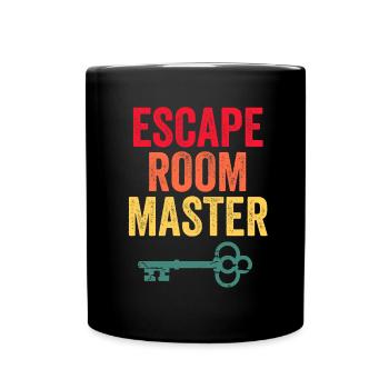 Retro Escape Room Master Vintage Escape Room Squad - Full Colour Mug - black - Front