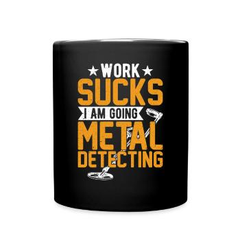 Drôle de détection de métaux Chasse au trésor papa - Mug uni - noir - Devant