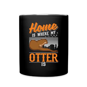 Otter Home otter Sea otter - Full Colour Mug - black - Front