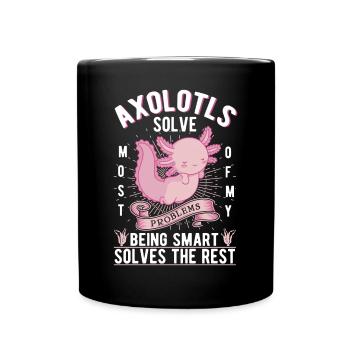 Axolotl Cadeau Amphibien à queue - Mug uni - noir - Devant