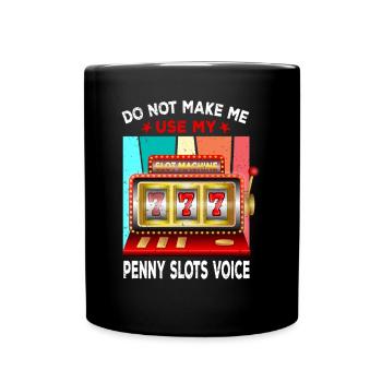 Casino Gambling Slot Machine à sous Jeu de cartes - Mug uni - noir - Devant
