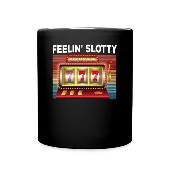 Casino Gambling Slot Machine à sous Jeu de cartes - Mug uni - noir - Devant