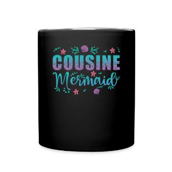 Cousin Sirène - Mug uni - noir - Devant