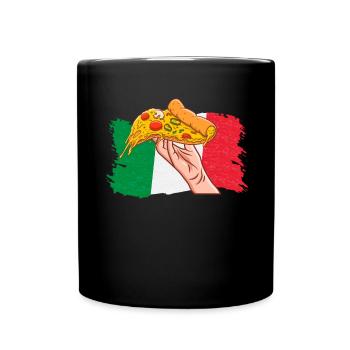 Amateur de pizza italienne Italie Flag Pizza Faire de la pizza - Mug uni - noir - Devant