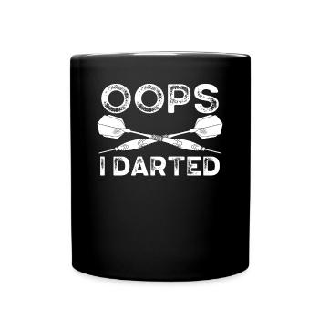 Ups, Ich wurde getroffen - Tasse einfarbig - Schwarz - Vorne