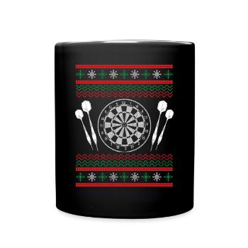 Jeu de fléchettes et fléchettes pour Noël - Mug uni - noir - Devant