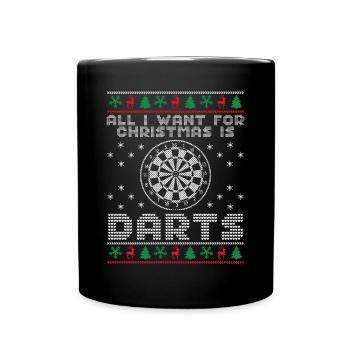 Je veux juste jouer aux fléchettes - Mug uni - noir - Devant