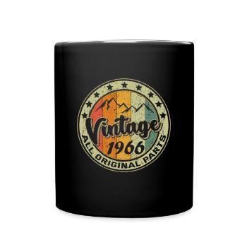 Vintage 1966 Retro 56 ans Cadeau 56e anniversaire - Mug uni - noir - Devant