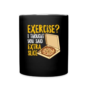 Lustige Pizza Party Männer Frauen Lustige Pizza Liebhaber - Tasse einfarbig - Schwarz - Vorne