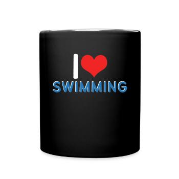 Natation scintillante J’adore nager - Mug uni - noir - Devant