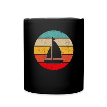 Rétro de la voile - Mug uni - noir - Devant