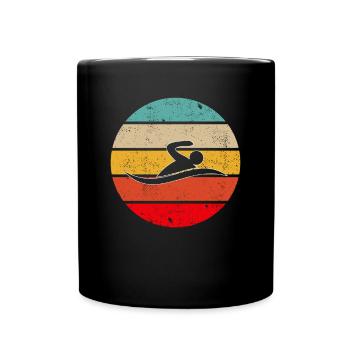 Natation Rétro - Mug uni - noir - Devant