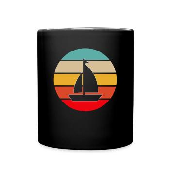 Rétro de la voile - Mug uni - noir - Devant