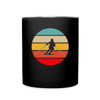 Ski Retro - Tasse einfarbig - Schwarz - Vorne