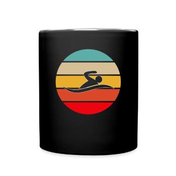 Natation Rétro - Mug uni - noir - Devant