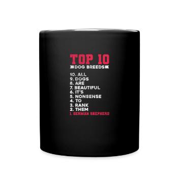 Chien de berger allemand Chiens de compagnie Cadeau - Mug uni - noir - Devant