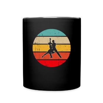 Tanzen Retro - Tasse einfarbig - Schwarz - Vorne