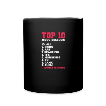 German Shepherd - Full Colour Mug - black - Front