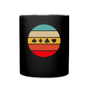 Poker Rétro - Mug uni - noir - Devant