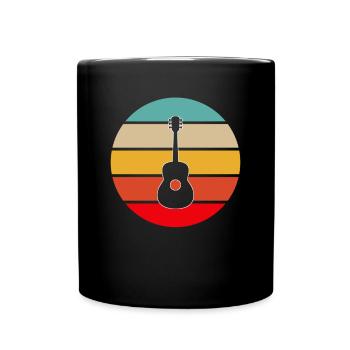 Guitar Retro - Full Colour Mug - black - Front