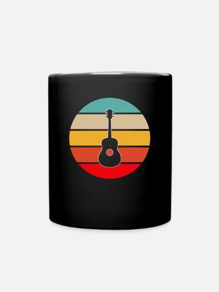 Gitarre Retro - Tasse einfarbig - Schwarz