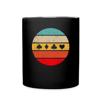Poker Rétro - Mug uni - noir - Devant