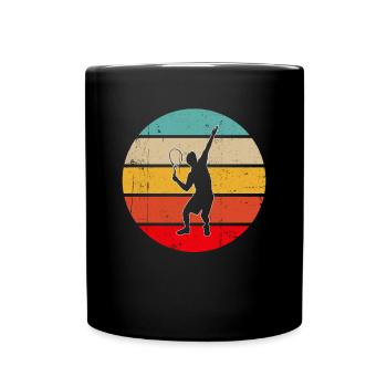 Tennis Rétro - Mug uni - noir - Devant