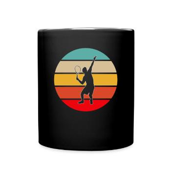 Tennis Rétro - Mug uni - noir - Devant