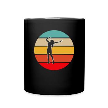 Chanter rétro - Mug uni - noir - Devant